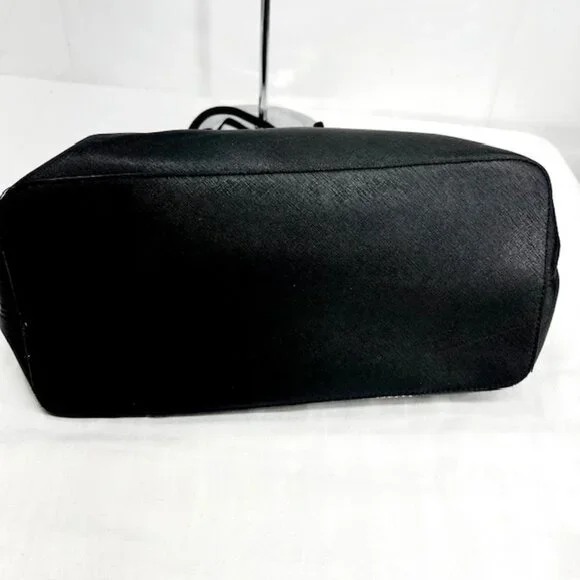 New $348  MICHAEL KORS BLACK STUD LARGE LEATHER TOTE SHOULDER BAG With Scarf (4) - Picture 13 of 13